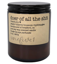 Load image into Gallery viewer, doer of all the shit soy candle Mother's Day