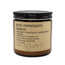 Load image into Gallery viewer, grey sweatpant season soy candle