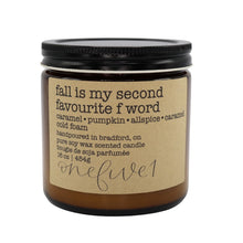 Load image into Gallery viewer, fall is my second favourite f word soy candle