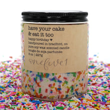 Load image into Gallery viewer, have your cake & eat it too soy candle