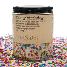 Load image into Gallery viewer, it's my birthday soy candle