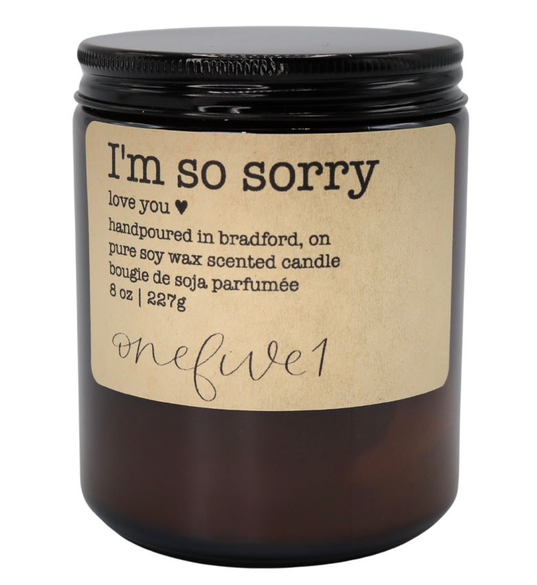 I'm so sorry soy candle
