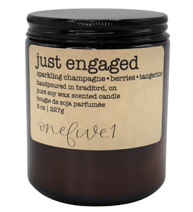 just engaged soy candle