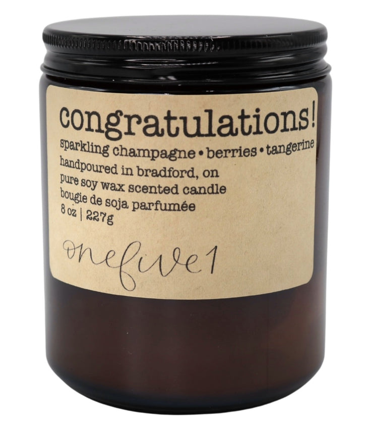 congratulations soy candle