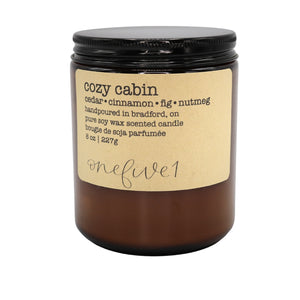 cozy cabin soy candle