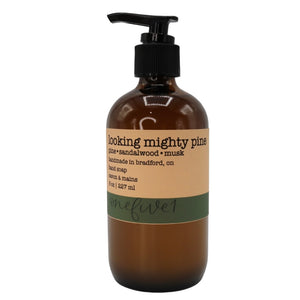 looking mighty pine hand soap