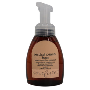 resting peach face foaming hand soap