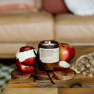 apple picking soy candle