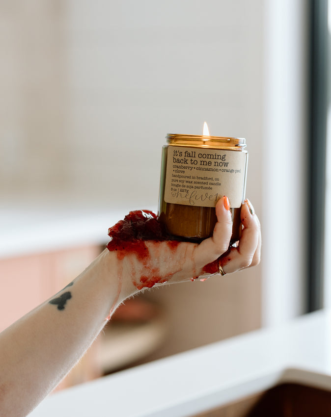 it's fall coming back to me now soy candle