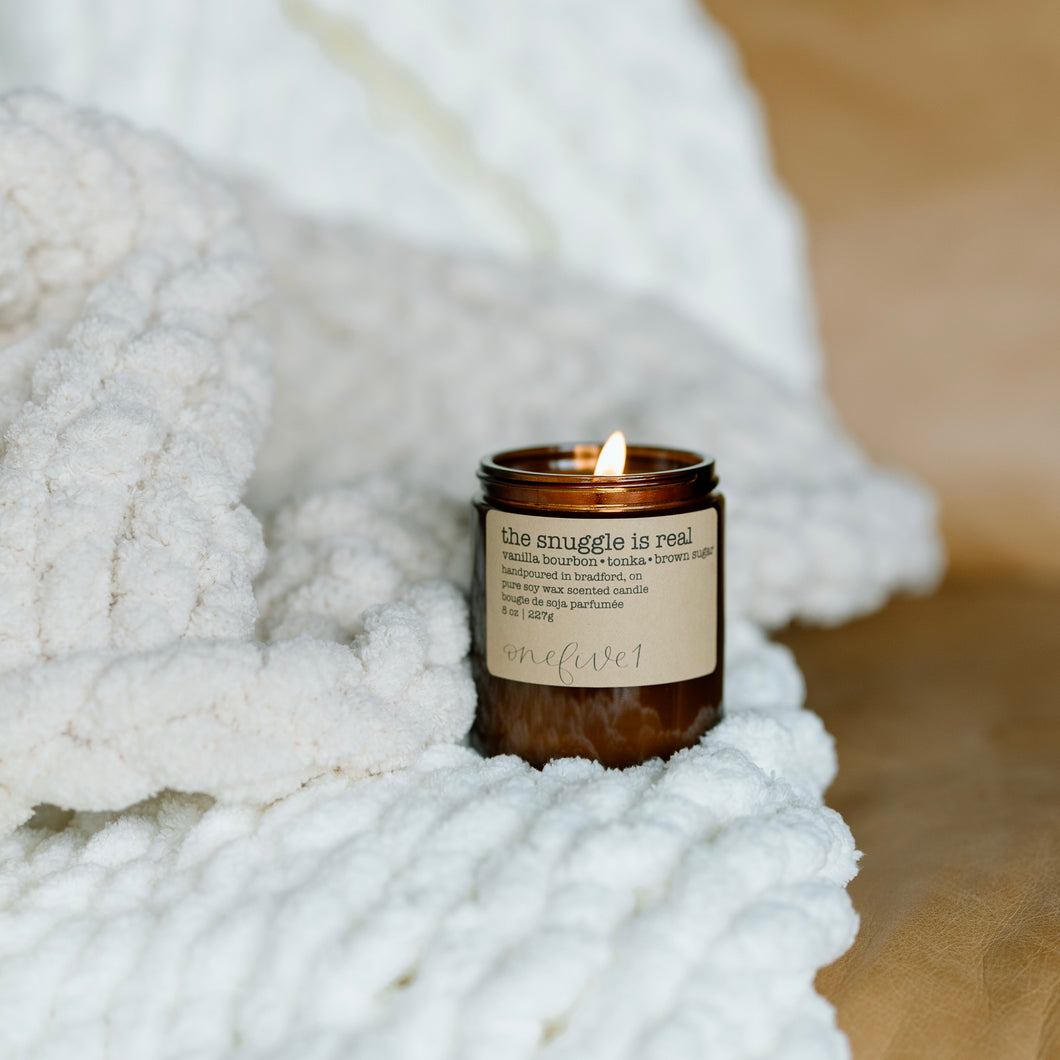 the snuggle is real soy candle