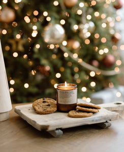 santa stop here soy candle