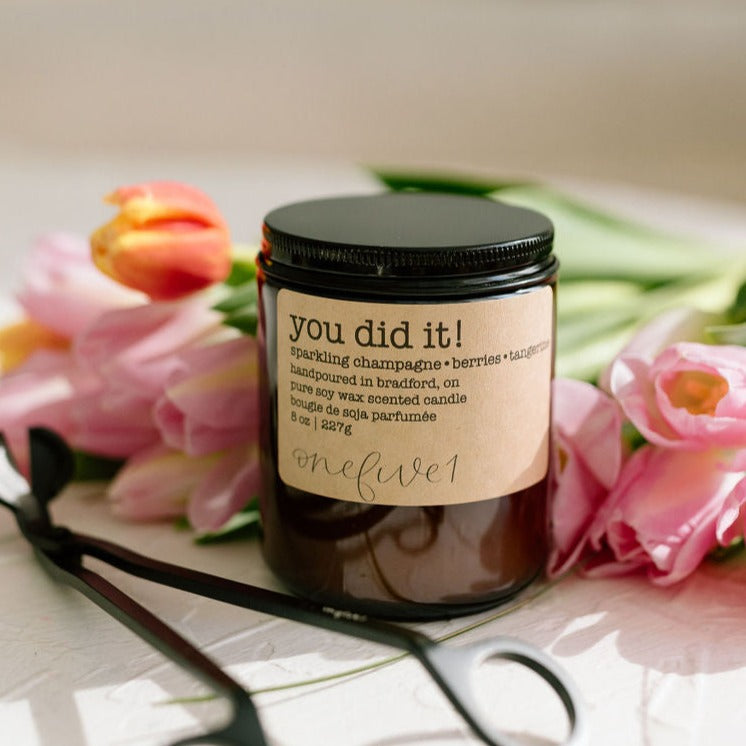 you did it! soy candle