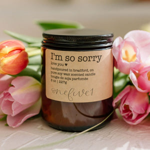 I'm so sorry soy candle
