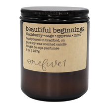 Load image into Gallery viewer, beautiful beginnings soy candle
