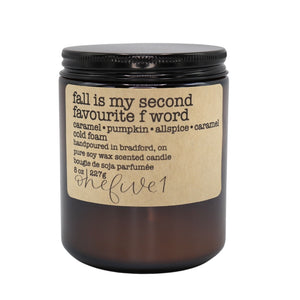 fall is my second favourite f word soy candle