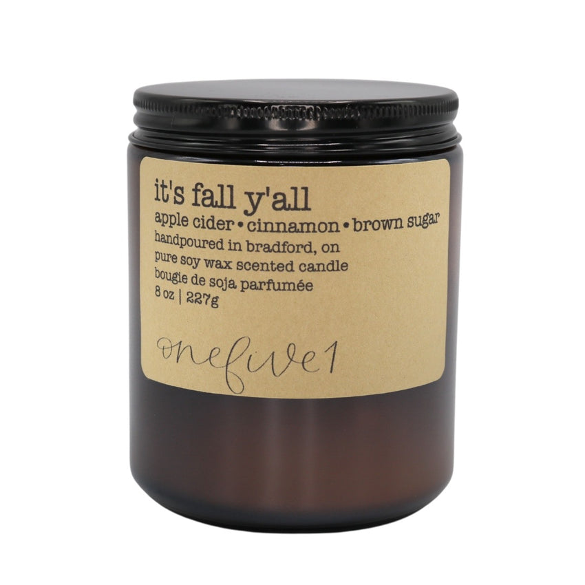 it's fall y'all soy candle