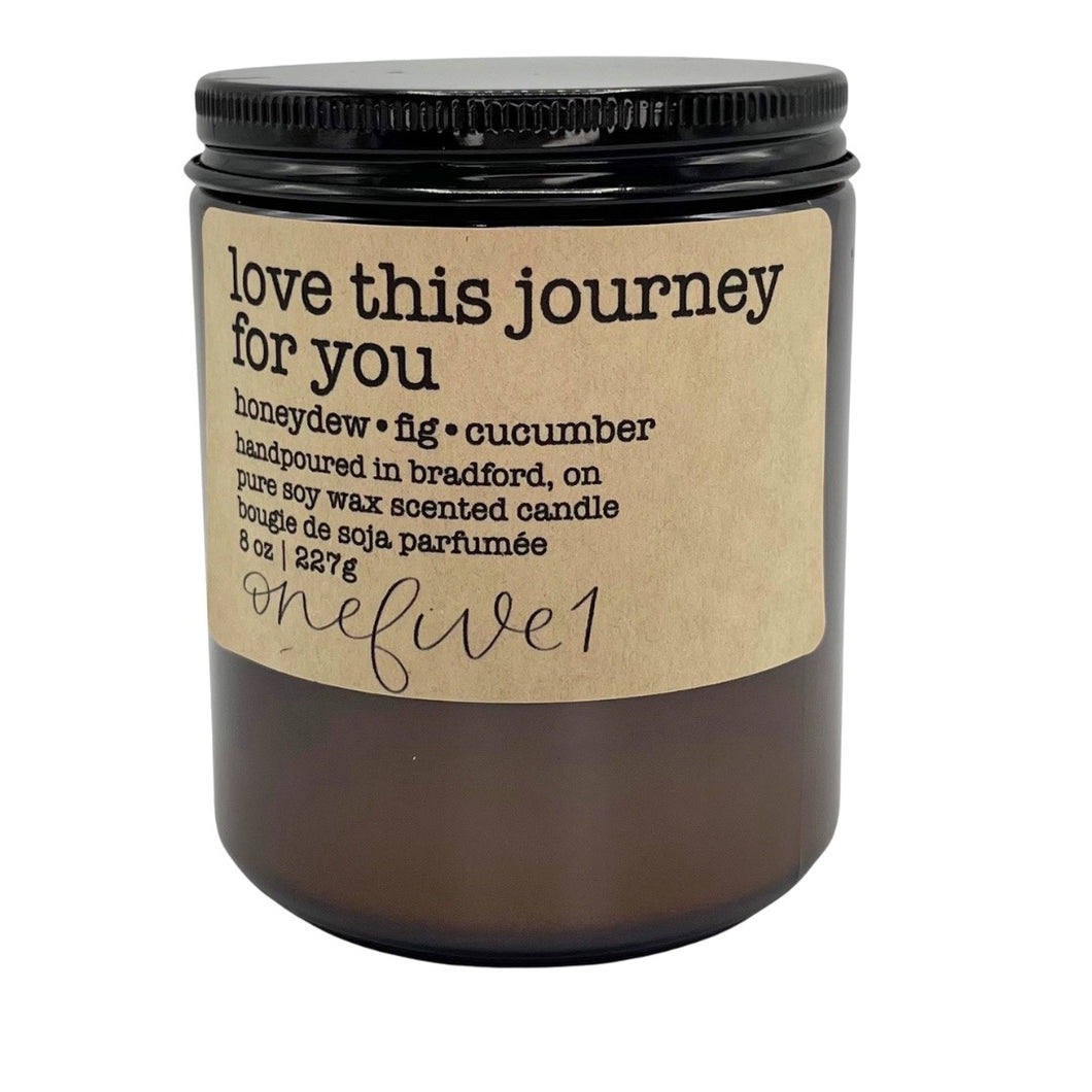 love this journey for you soy candle