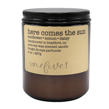 Load image into Gallery viewer, here comes the sun soy candle
