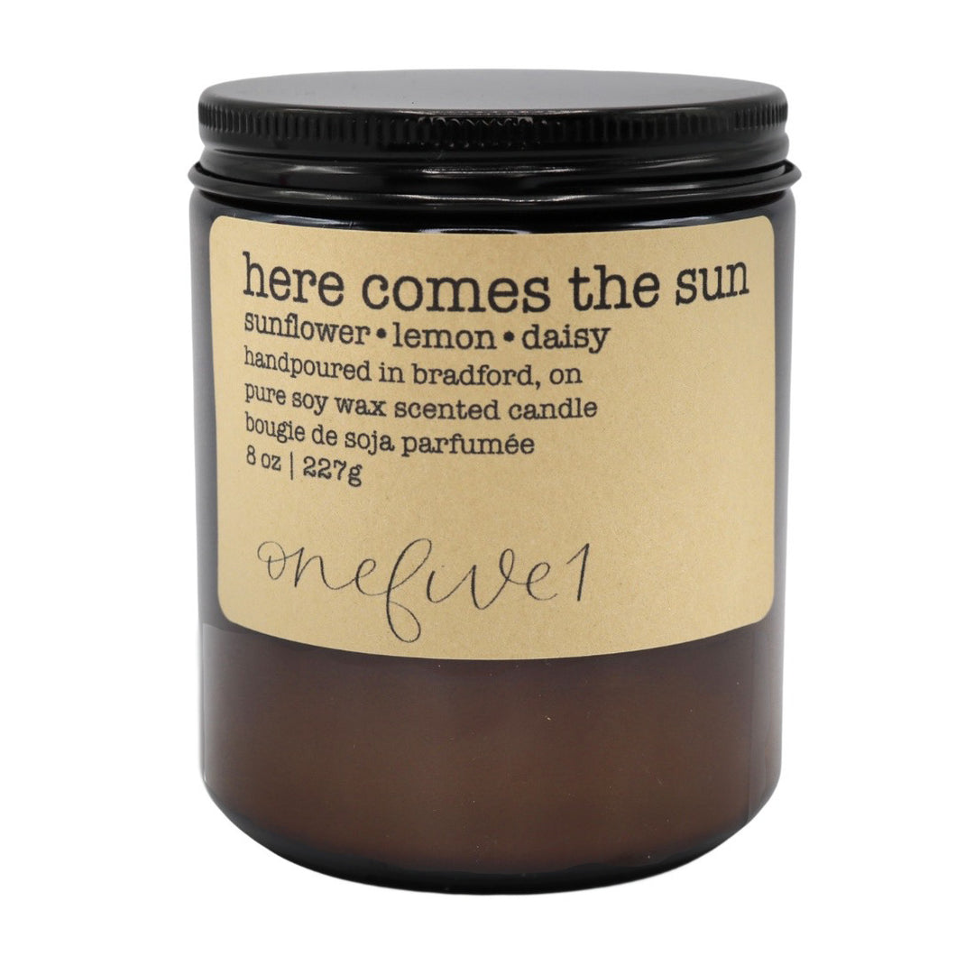 here comes the sun soy candle
