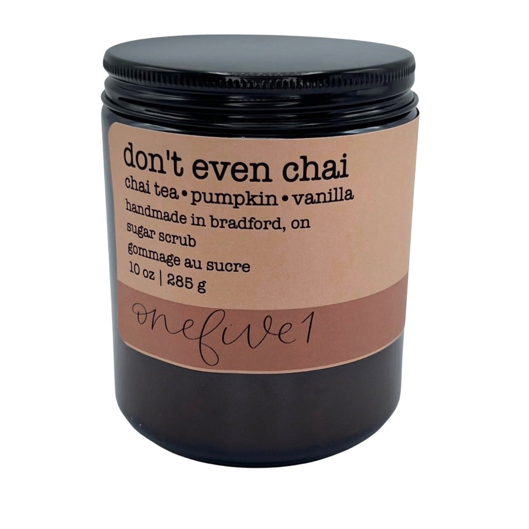 don't even chai sugar scrub