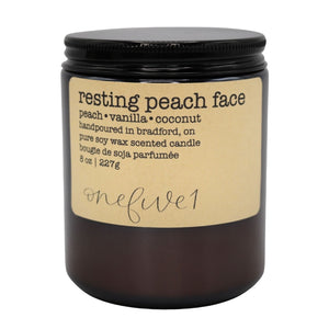 resting peach face soy candle