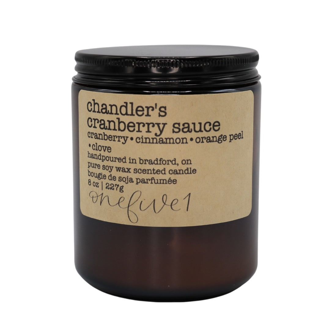 chandler's cranberry sauce soy candle