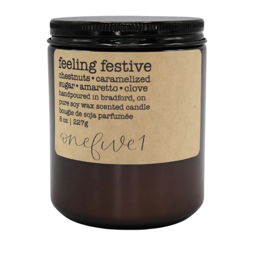 feeling festive soy candle