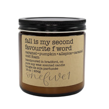 Load image into Gallery viewer, fall is my second favourite f word soy candle

