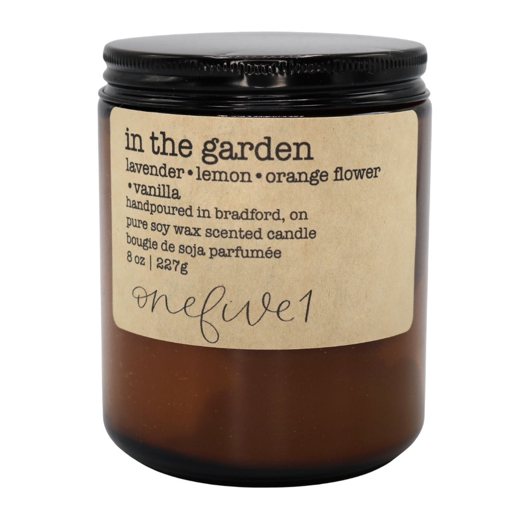 in the garden soy candle