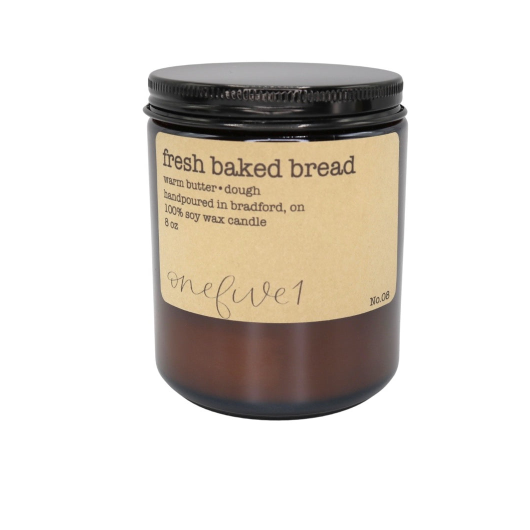 No. 8 fresh baked bread soy candle