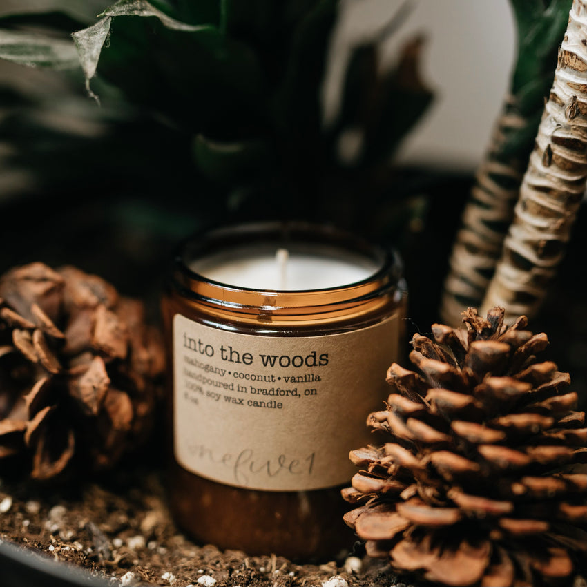No. 13 into the woods soy candle