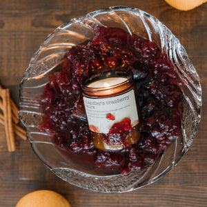 chandler's cranberry sauce soy candle