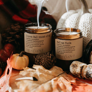 I love fall most of all soy candle