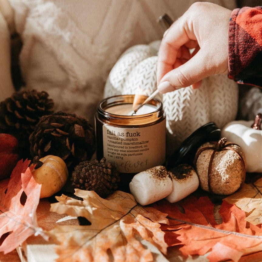 fall as fuck soy candle