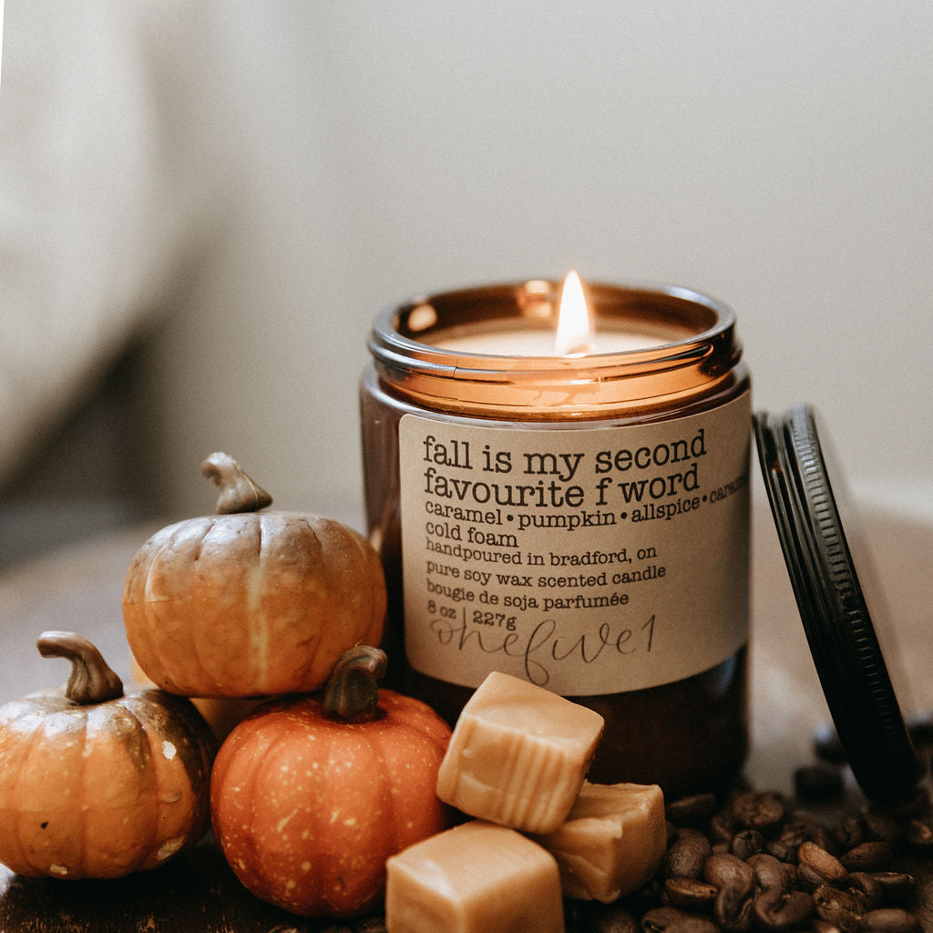 fall is my second favourite f word soy candle
