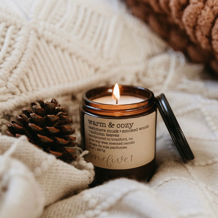 warm & cozy soy candle