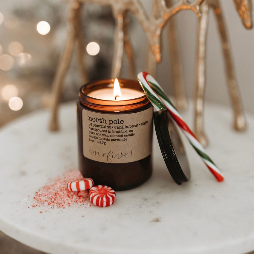 north pole soy candle