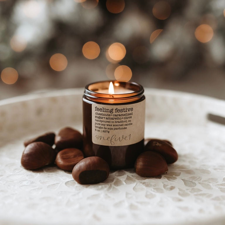 feeling festive soy candle